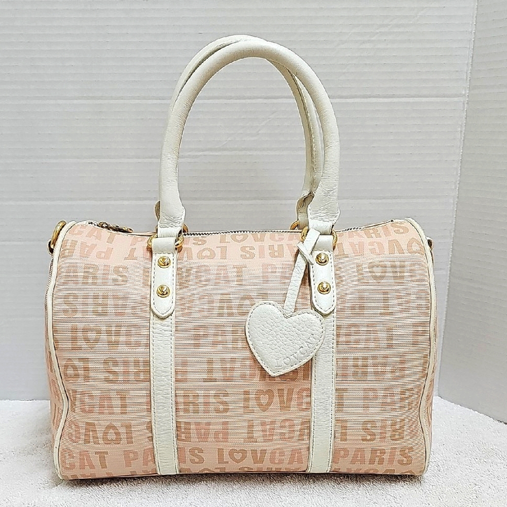 Lovcat Paris Light Pink and White Satchel